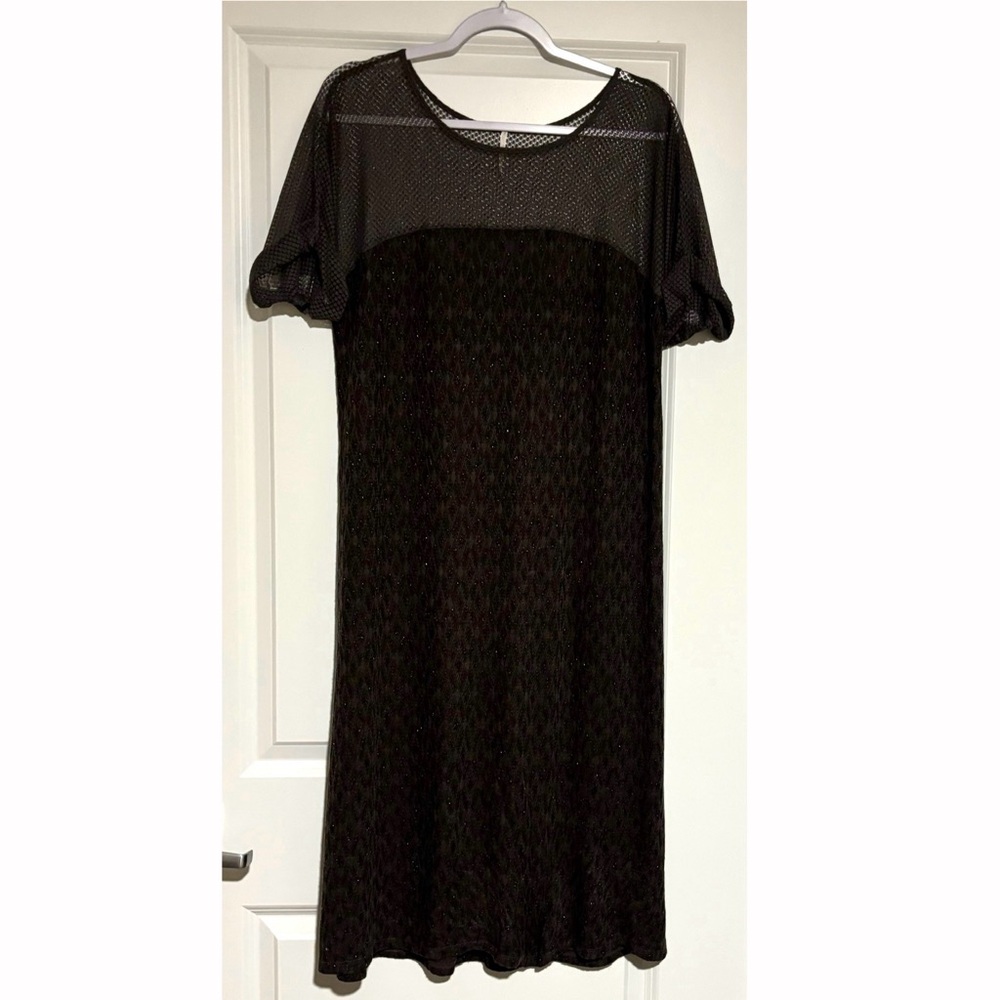 Free People Gray Mesh Midi Dress,  Size Large